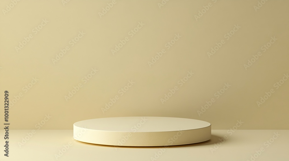 Minimalistic display platform on neutral background Minimalistic display platform on neutral background