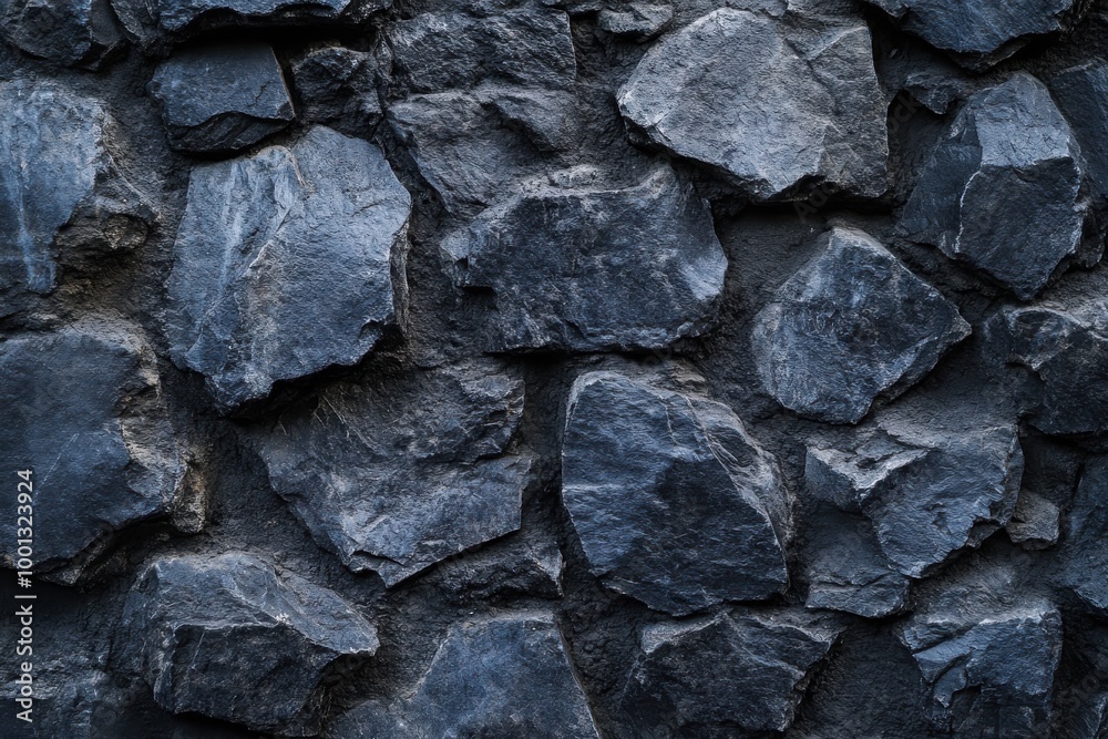 Dark gray stone wall background with an aged texture Dark gray stone wall background with an aged texture