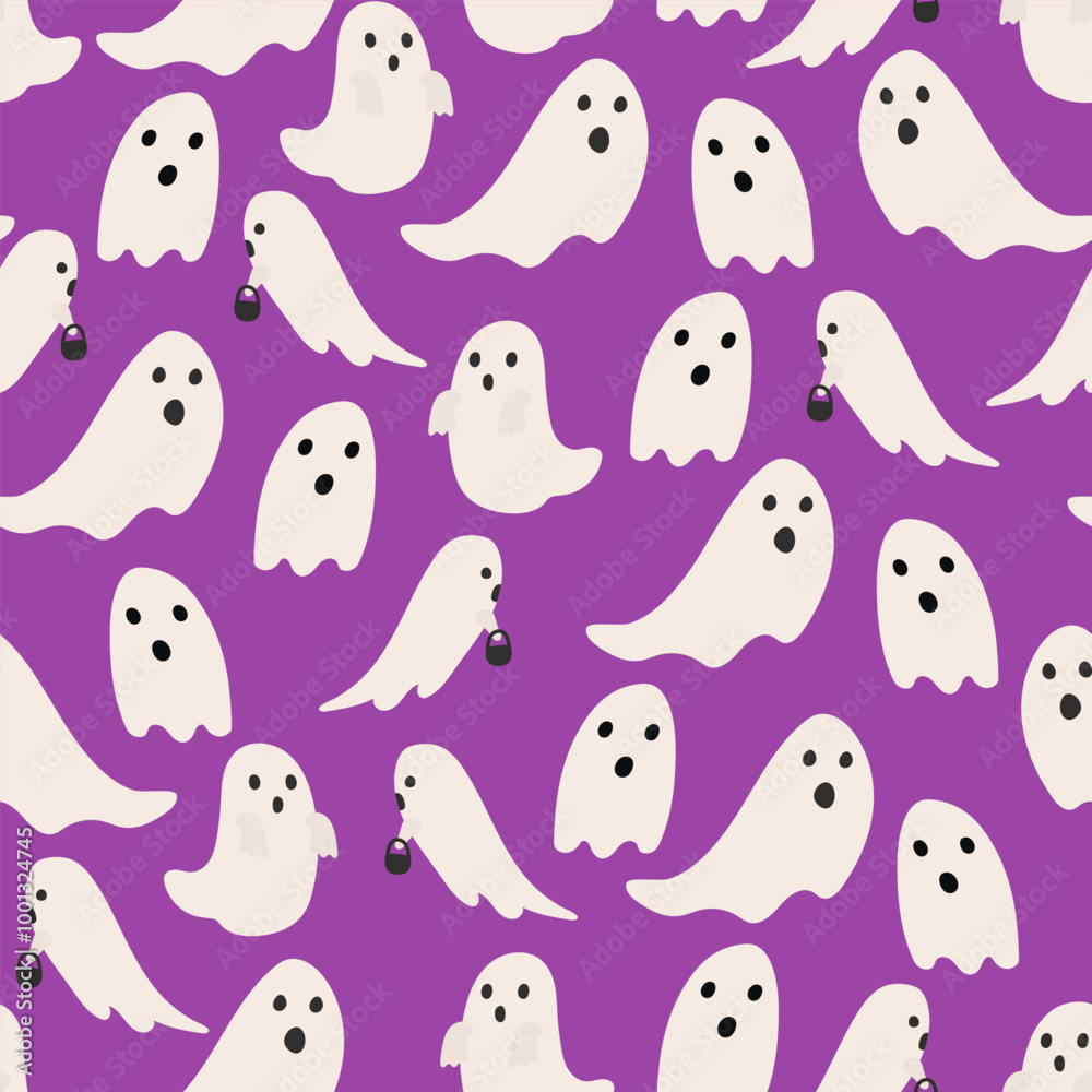 Ghost halloween seamless pattern illustration Ghost halloween seamless pattern illustration
