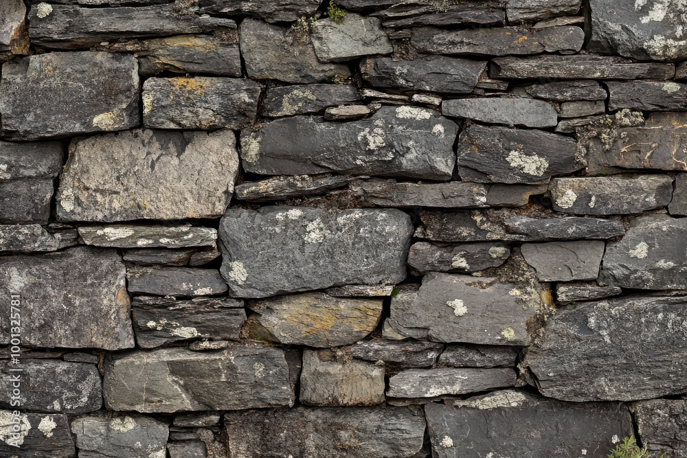 Dark gray stone wall background with an aged texture Dark gray stone wall background with an aged texture