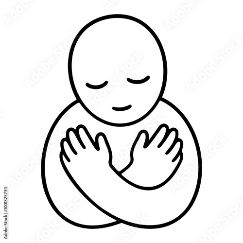 Person hugging themself