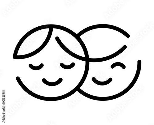 Wallpaper Mural Simple couple heads logo Torontodigital.ca