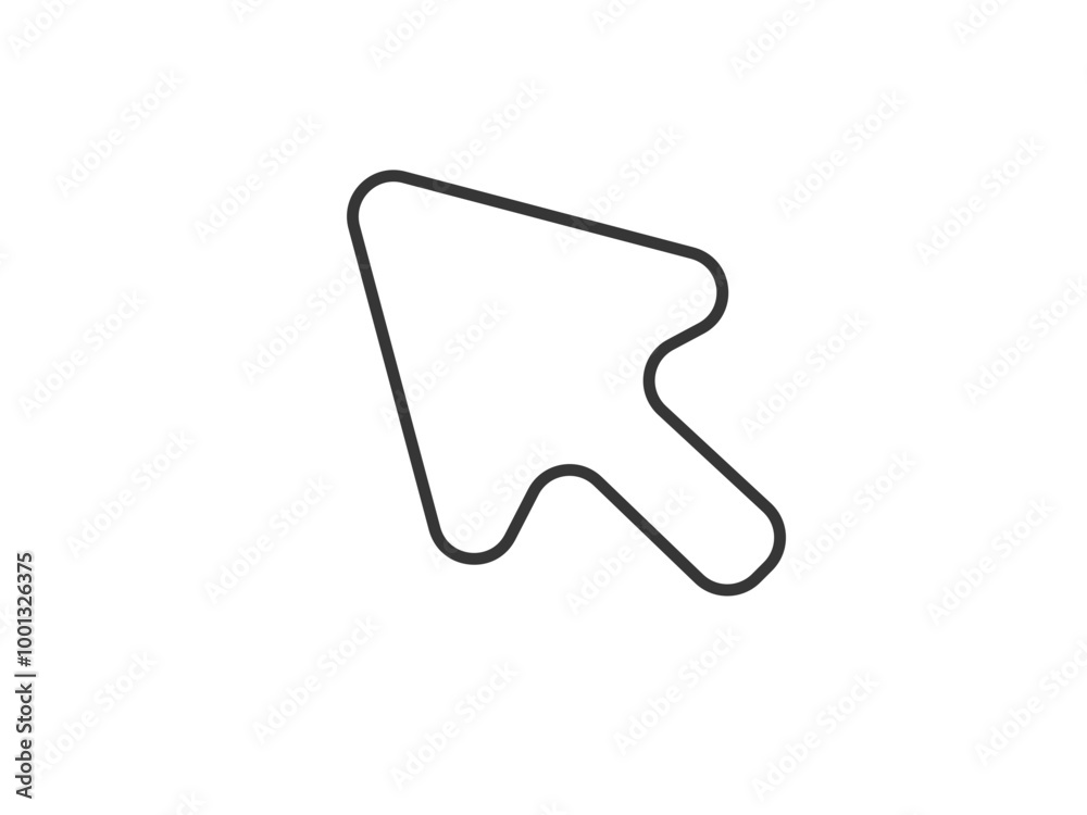 Illustration vector graphic of waiting pointer click icon Cursor Logo Draw an arrow block shape with a rounded flare tip Black Simple flat icon vector image Transparent white background. Illustration vector graphic of waiting pointer click icon Cursor Logo Draw an arrow block shape with a rounded flare tip Black Simple flat icon vector image Transparent white background.