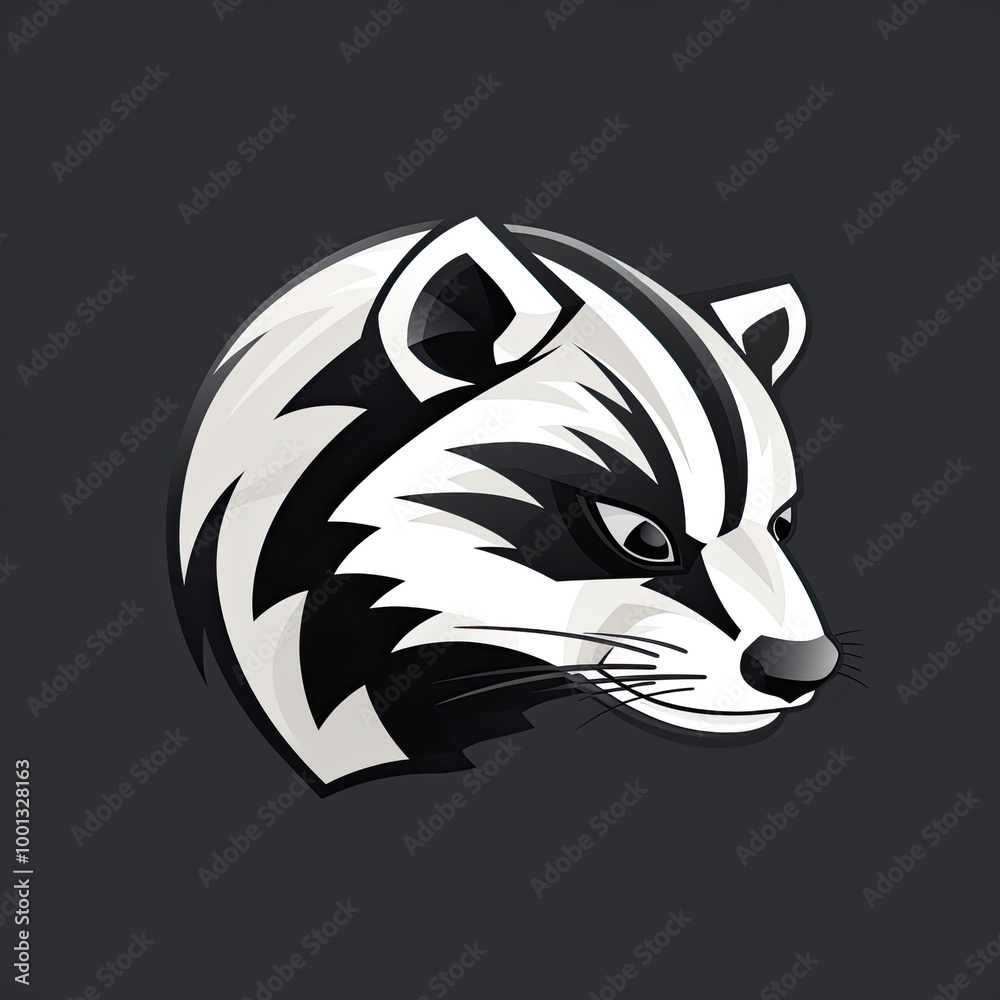 Beautiful Ferret Logo, Rodent Design for Your Corporate and Business Graphic Resource or Creative Project, Ai Generative