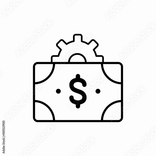 money setting icon sign vector