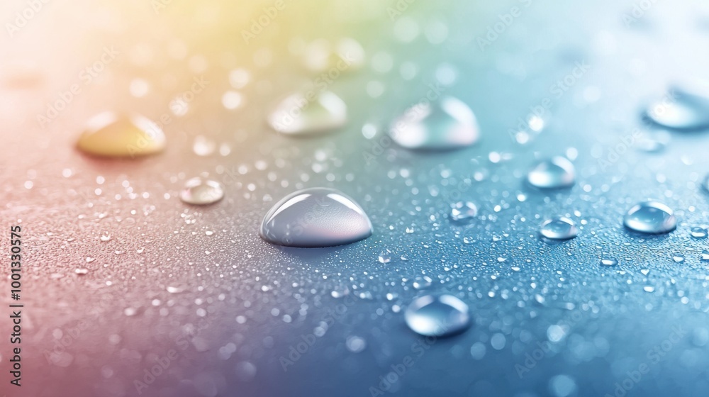 Abstract Water Droplets on Smooth Surface Background Abstract Water Droplets on Smooth Surface Background