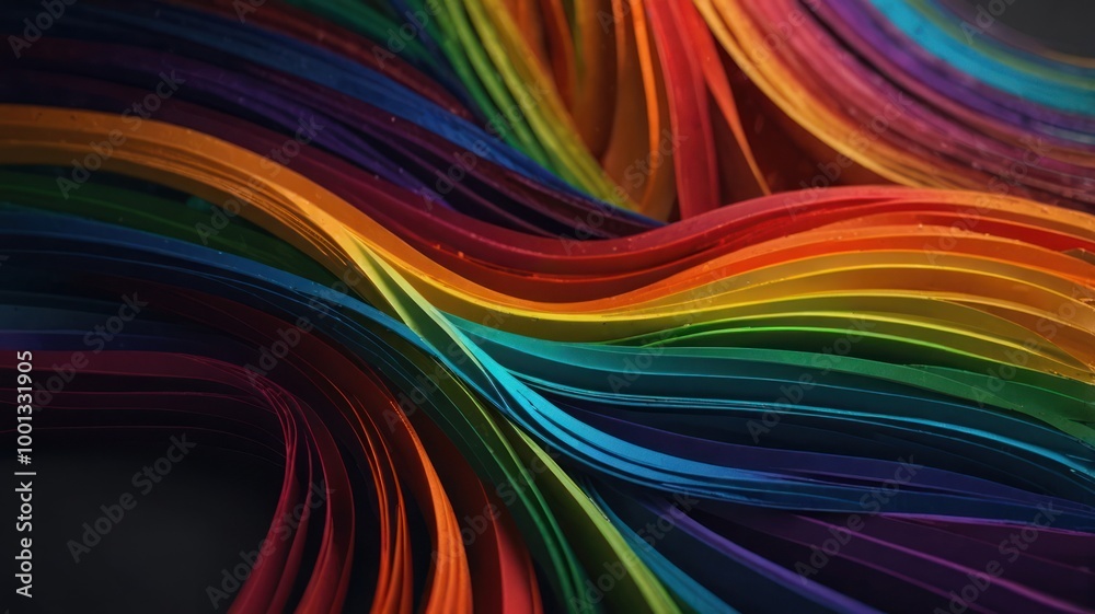 Naklejka premium Colorful Paper Strips Abstract