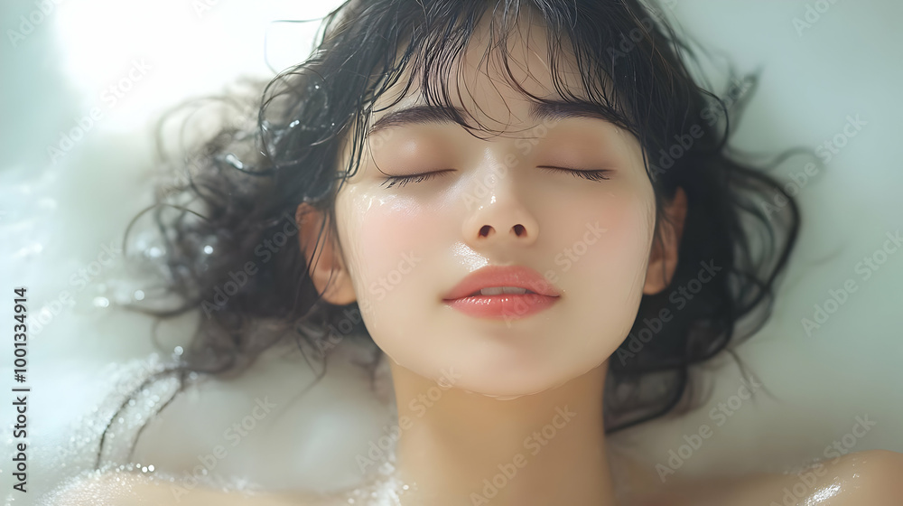 Relaxing Bath with Bubbly Water Relaxing Bath with Bubbly Water