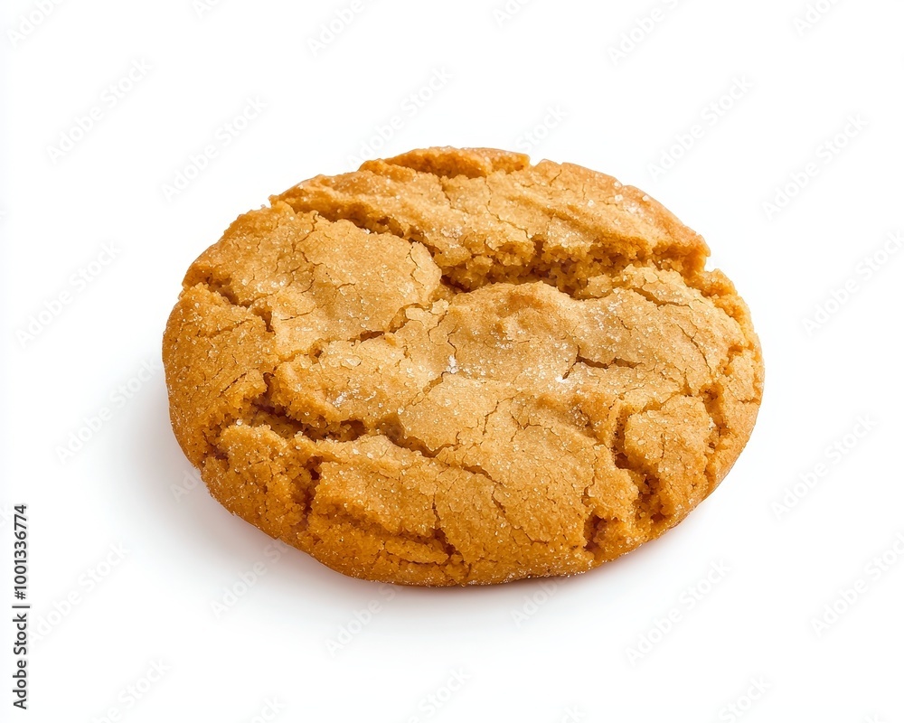 Cookie on solid white background, single object Cookie on solid white background, single object