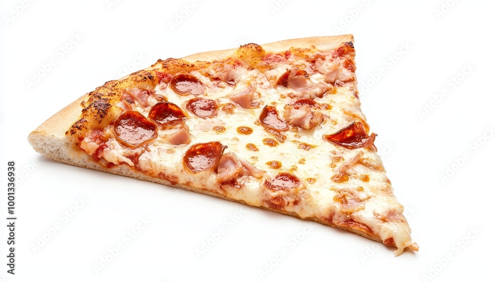 Pizza on solid white background, single object Pizza on solid white background, single object