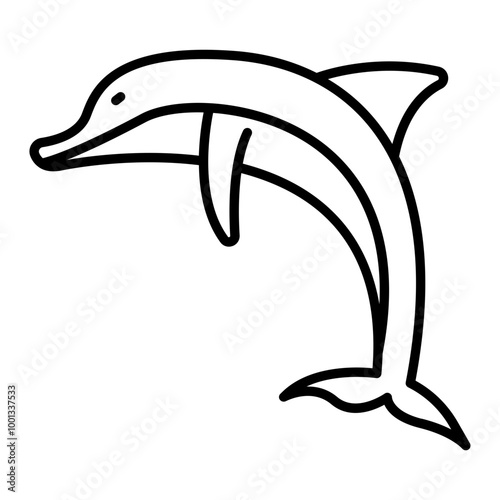 Dolphin outline icon