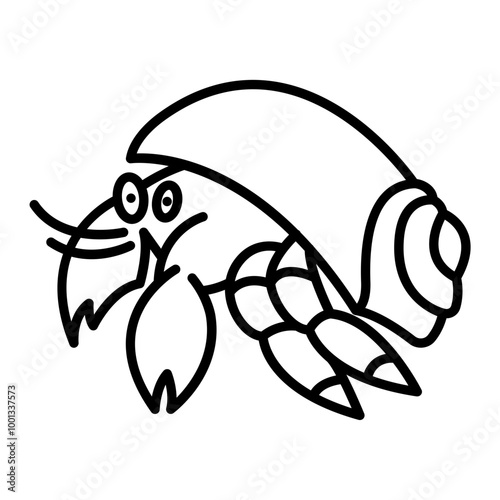 Hermit crab outline icon