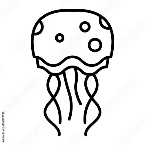 Jellyfish outline icon