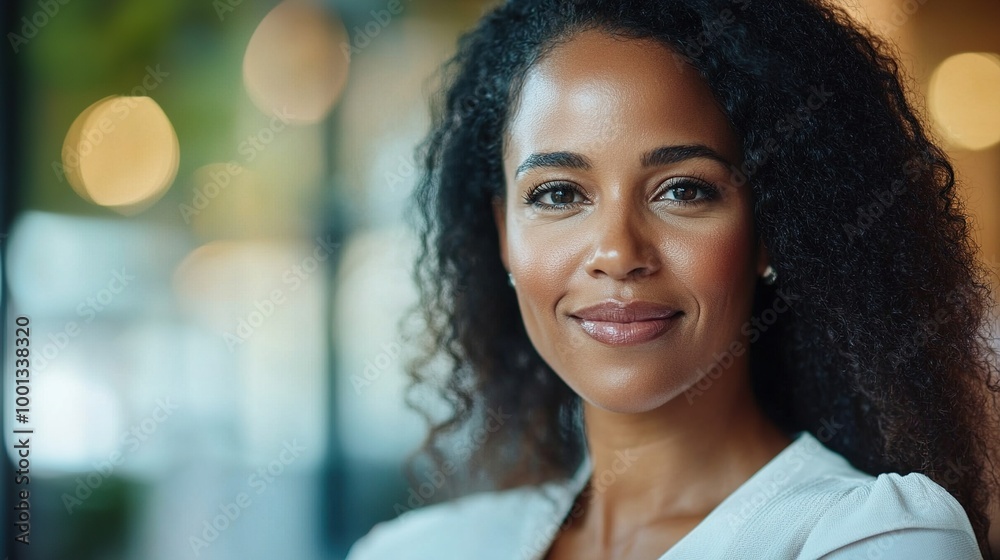 Confident Woman Discussing Digital Transformation Strategies Confident Woman Discussing Digital Transformation Strategies