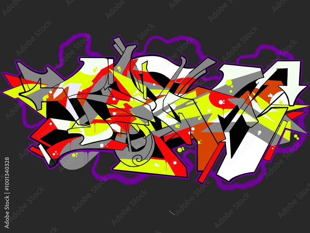 Fototapeta premium cool wildstyle graffiti font illustration, and cool efect