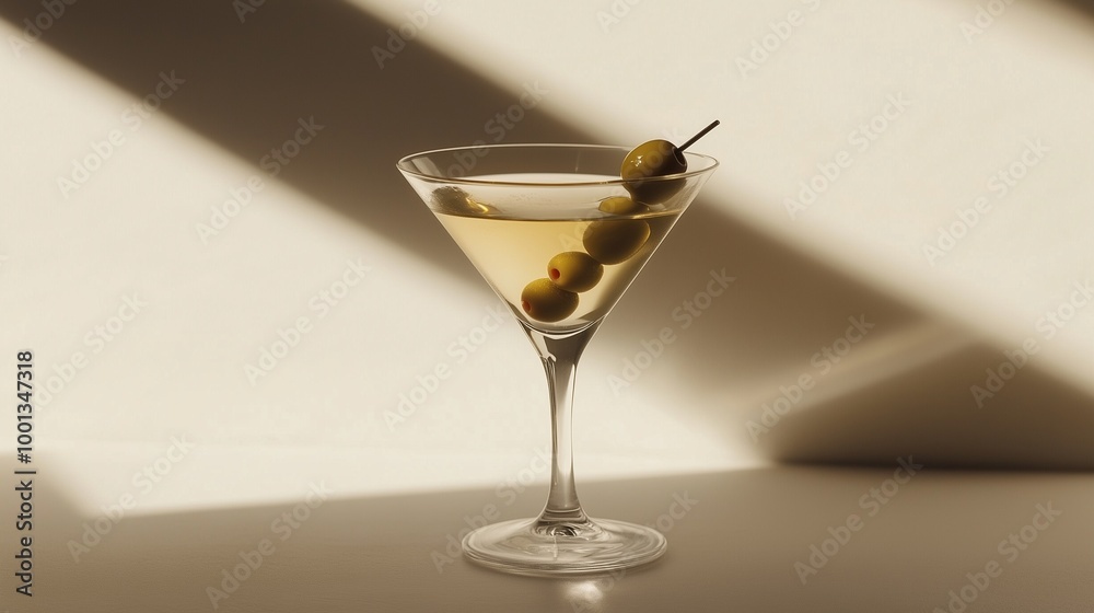 A high-definition shot of a classic martini with an olive garnish, served in a crystal-clear martini glass on a white background. A high-definition shot of a classic martini with an olive garnish, served in a crystal-clear martini glass on a white background.