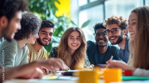 Young Diverse Professionals Collaborating Together