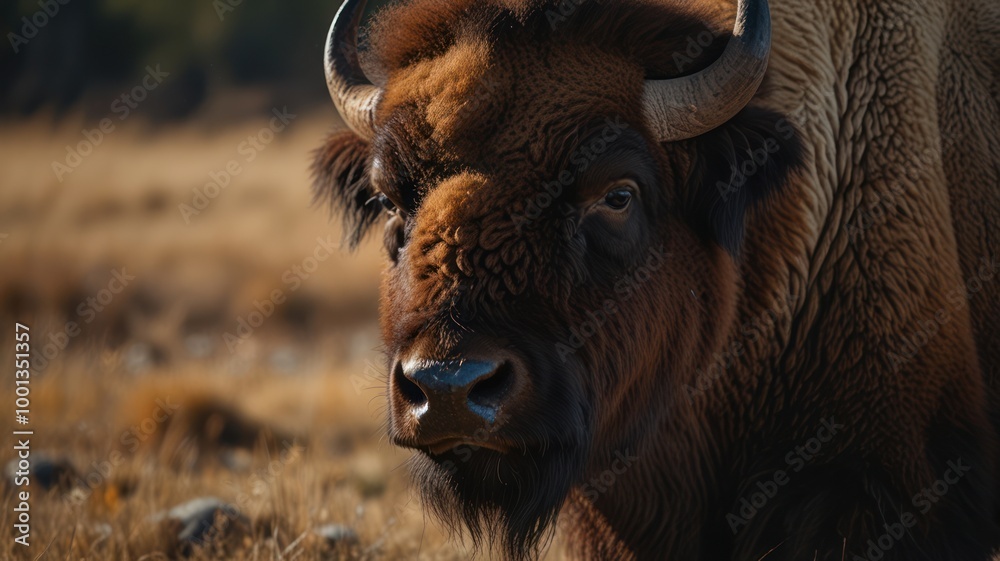 Close Up of a Bison