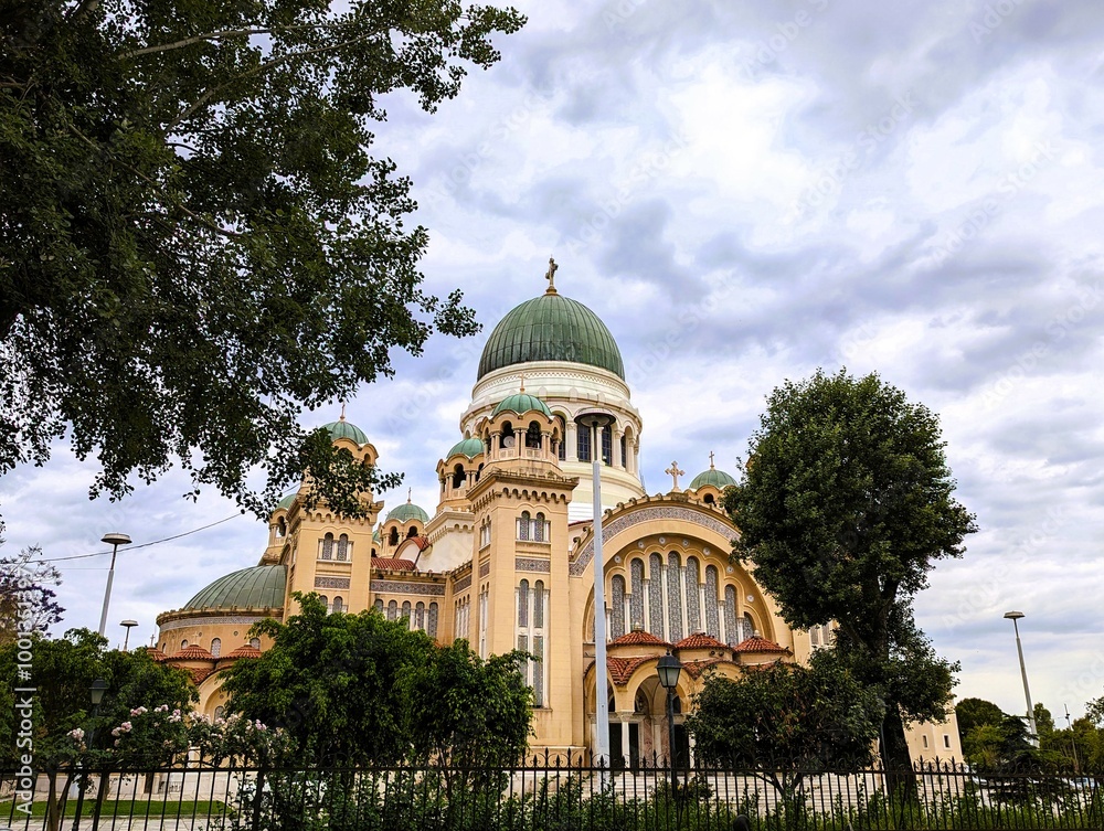 Fototapeta premium The Church of St. Andrew, the largest Orthodox church in Greece in the city of Patras on the Peloponnese, sightseeing and vacation in Greece