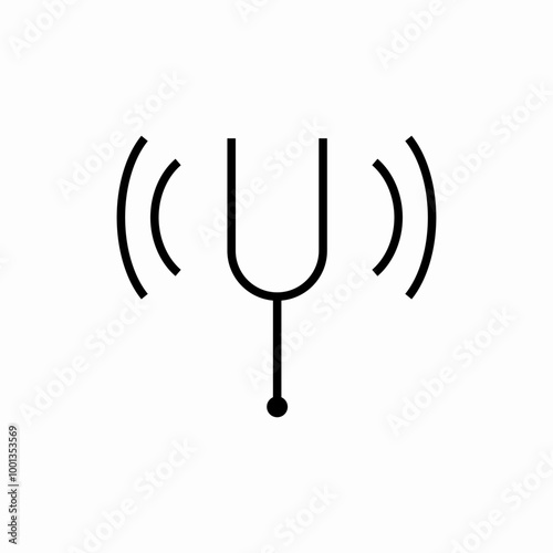 tuning fork icon sign vector