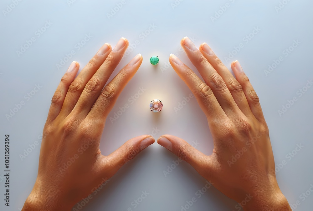 Gentle Hands Protecting Valuable Gems Gentle Hands Protecting Valuable Gems