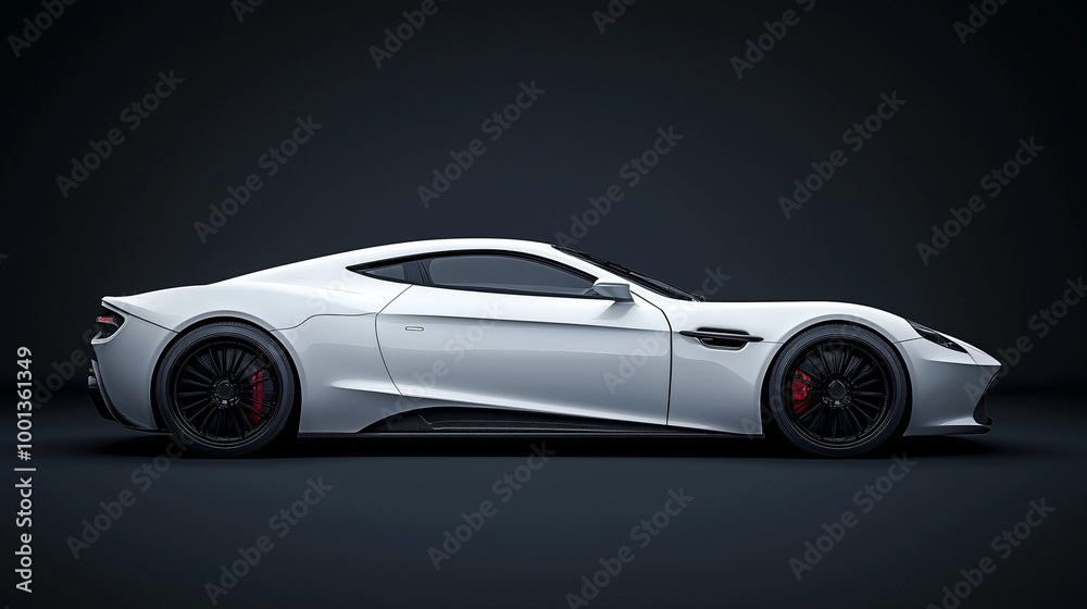 Modern white sports car on black background. Side view. sports. Illustrations
Modern white sports car on black background. Side view. sports. Illustrations