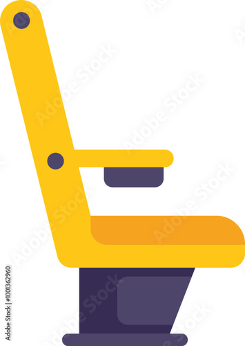 Comfortable plastic seat with armrests waiting for spectators to take their places at a sport event