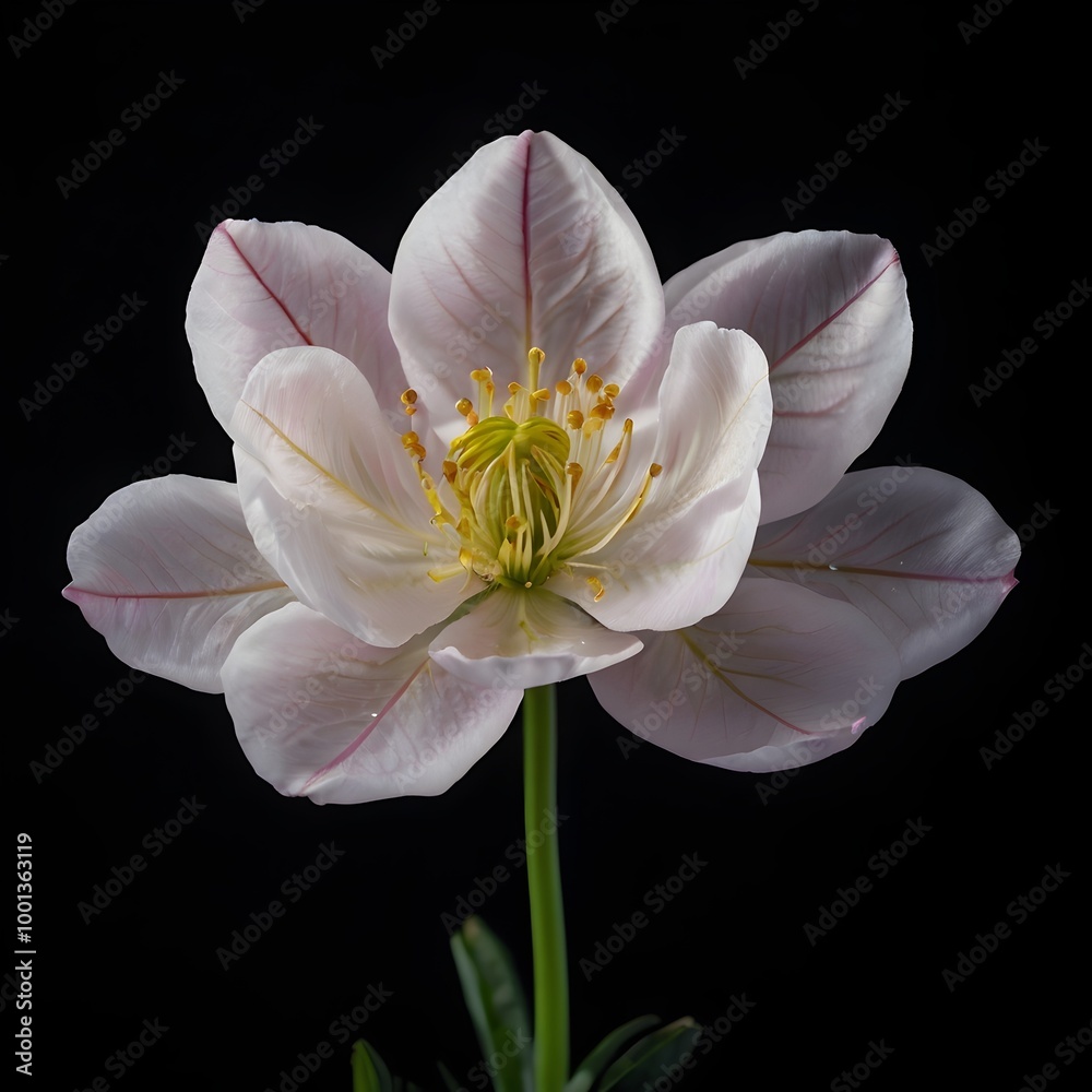 Minimalist Blossom Aura: Ethereal Flower Illuminated Minimalist Blossom Aura: Ethereal Flower Illuminated