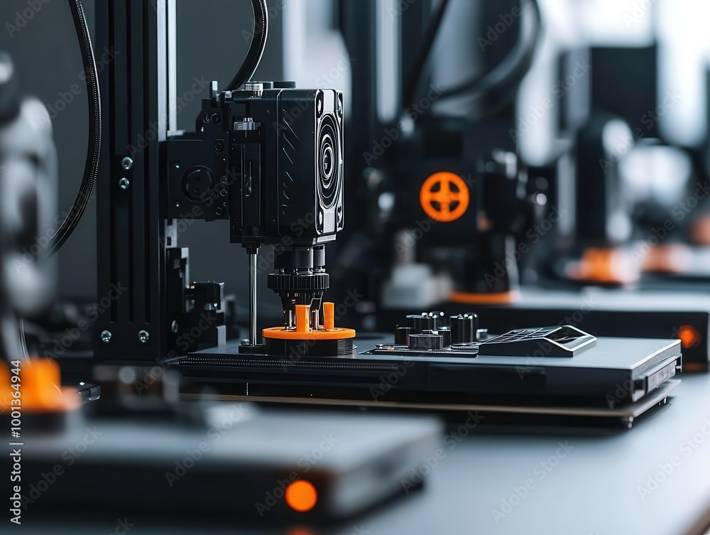 Fototapeta premium 3D printers for rapid prototyping and testing of engineering designs, engineering tools, prototyping technology
