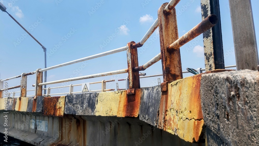 Fototapeta premium rusty fence bridge