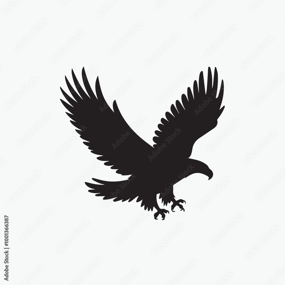 Obraz premium Bold Eagle Silhouette illustration design.