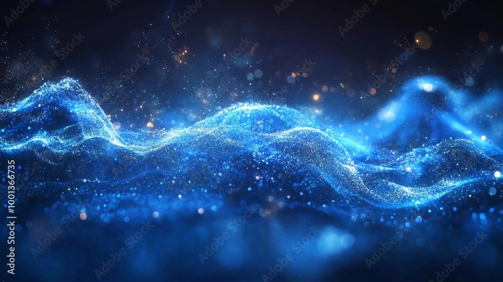 Magical Blue Digital Waves Magical Blue Digital Waves