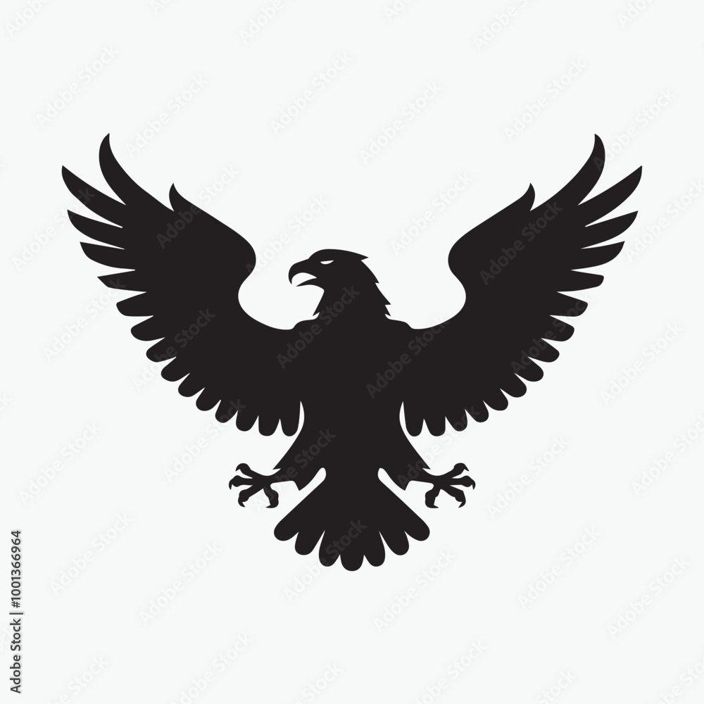 Bold Eagle Silhouette illustration design. Bold Eagle Silhouette illustration design.