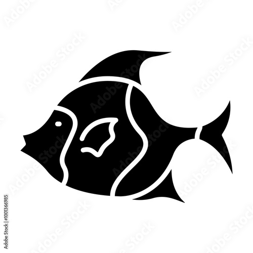 Angelfish black icon