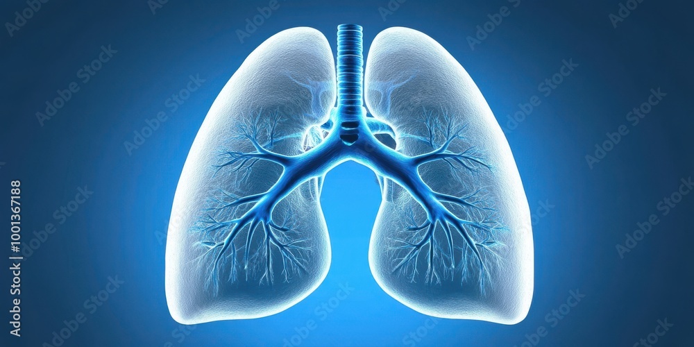 D Illustration of Human Lungs with Bronchial Tree D Illustration of Human Lungs with Bronchial Tree