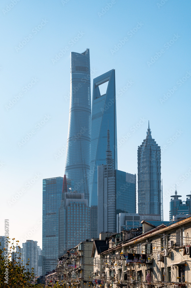 Fototapeta premium Shanghai Pudong Lujiazui landmark building