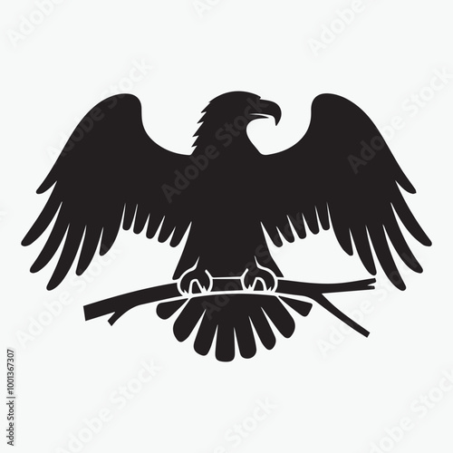 Bald Eagle silhouette  vector design.