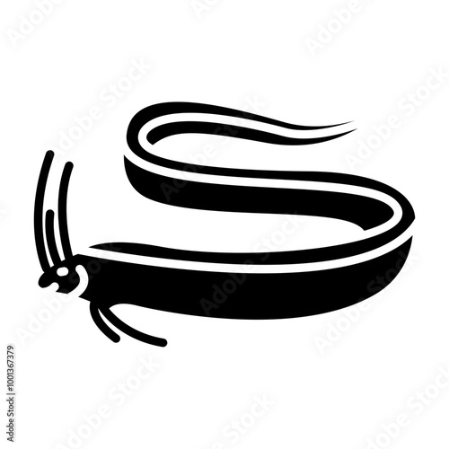 Oar fish black icon