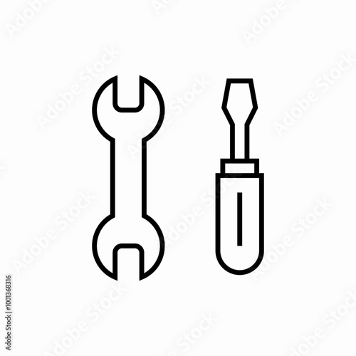 mechanic tools icon sign vector