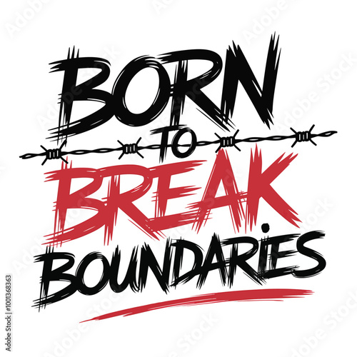 A black and red graphic design saying 