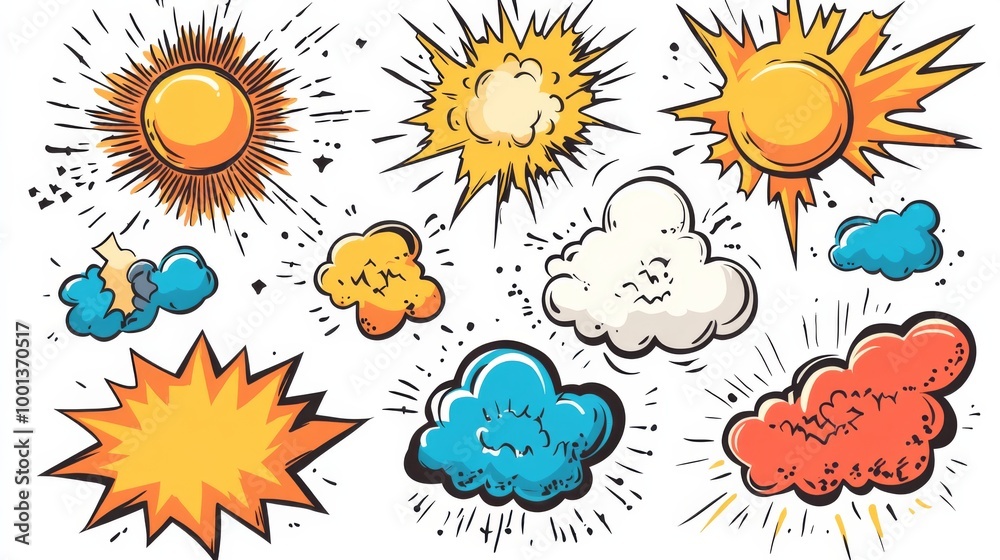 Comic Explosion Cloud Collection Comic Explosion Cloud Collection