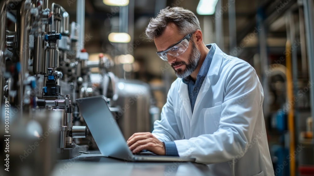 Scientist Working in Modern Industrial Laboratory Scientist Working in Modern Industrial Laboratory