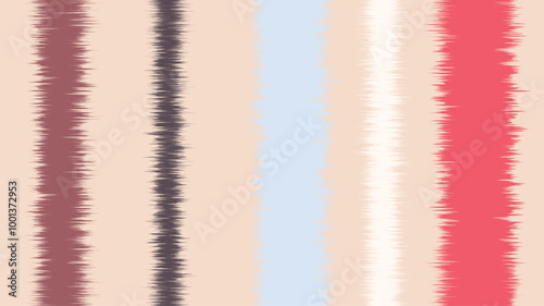 Ikat line seamless stroke pattern background. Boho Camouflage Strokes Tie Dye Batik. Multicolor ikat line stripe brush seamless background. Tie Dye ikat line wallpaper