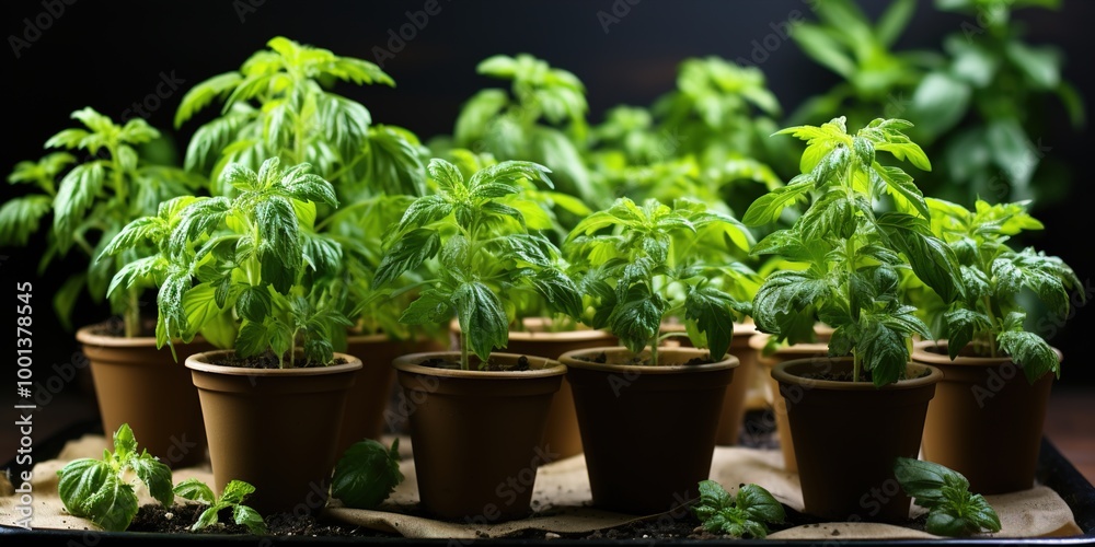Fototapeta premium herbs in a pot