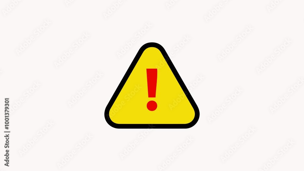 Animated Caution warning signs. Exclamation marks Animated Caution warning signs. Exclamation marks
