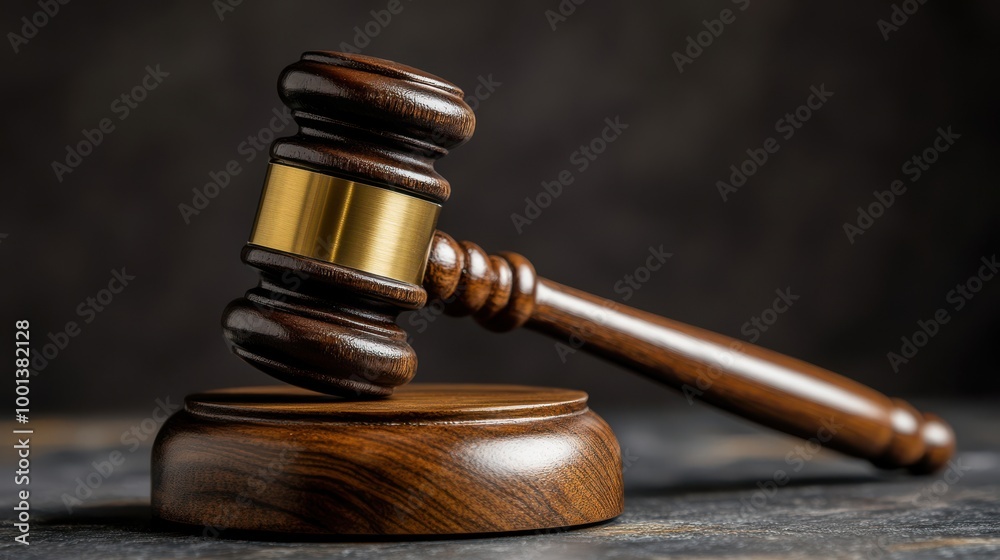 Gavel on Sound Block Justice Law Auction Courtroom Gavel on Sound Block Justice Law Auction Courtroom