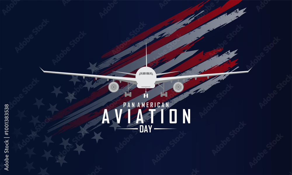 Pan American Aviation Day. American Aviation Day concept.vektor background Pan American Aviation Day. American Aviation Day concept.vektor background