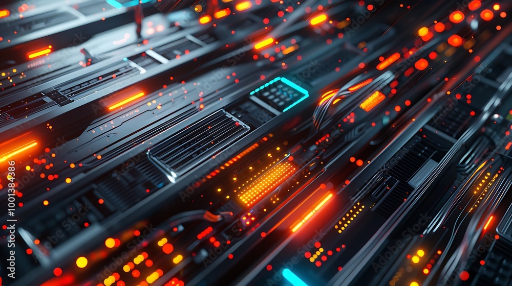 Abstract futuristic tech background with glowing lights. Abstract futuristic tech background with glowing lights.
