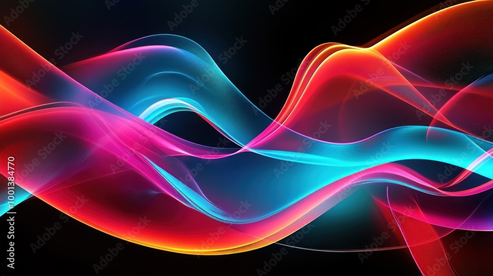 Naklejka premium Abstract Colorful Waves