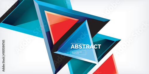 Free Download Abstract background - glossy triangles. Vector Illustration For Wallpaper, Banner, Background, Card, Book Illustration, landing page - GFXLoad